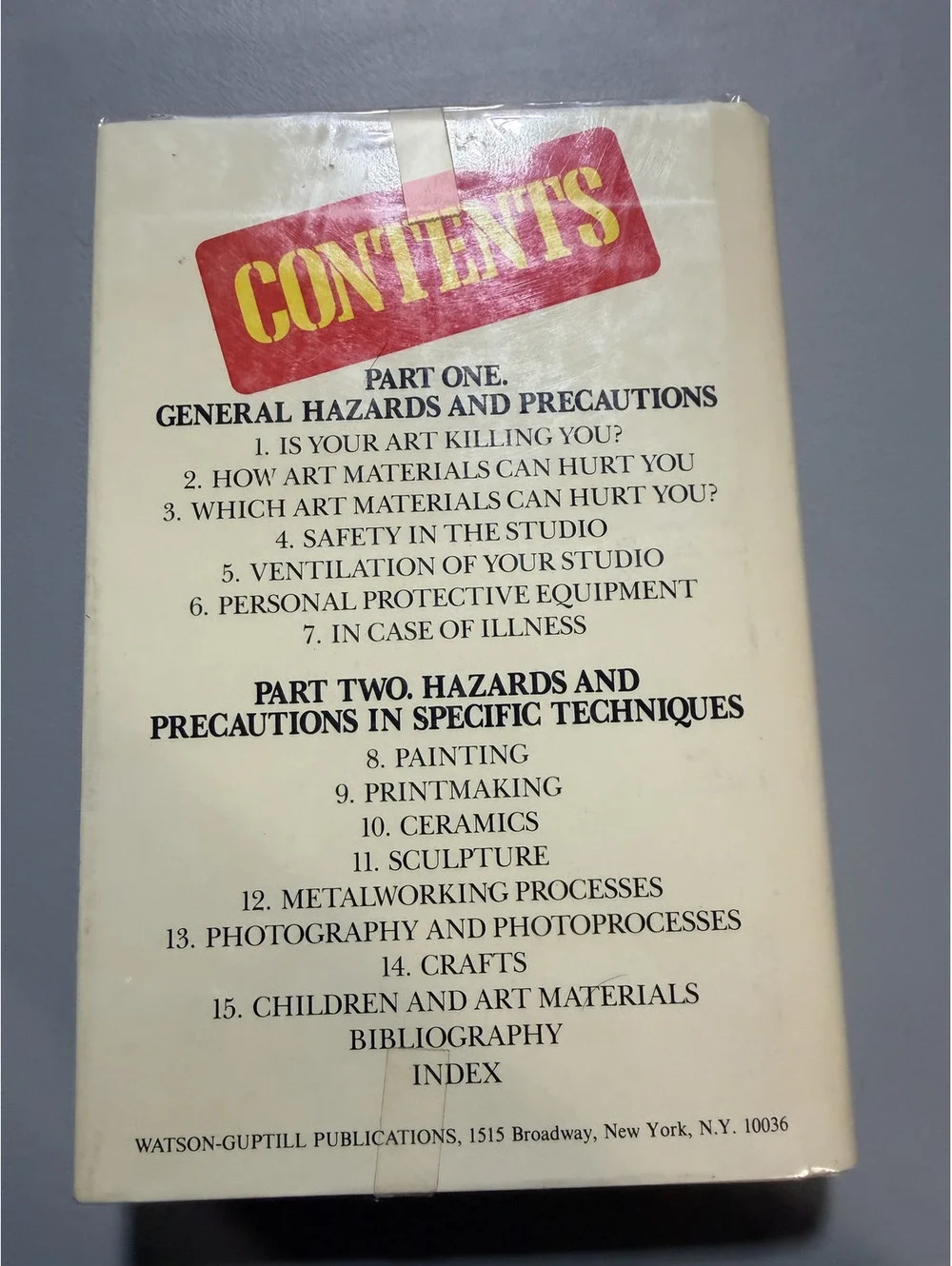 Artist Beware: The Hazards and Precautions in Working with Art and Craft Mat